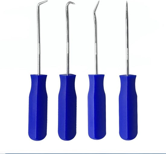 Strumento per rimuovere O-ring afdichting - 4 pezzi - riparazione auto - attrezzo per levigare olio.