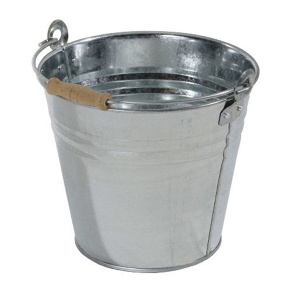 SECCHIO IN METALLO ZINCATO CON MANICO IMPUGNATURA IN LEGNO 10 LT GIARDINO E CASA SEZI000010000