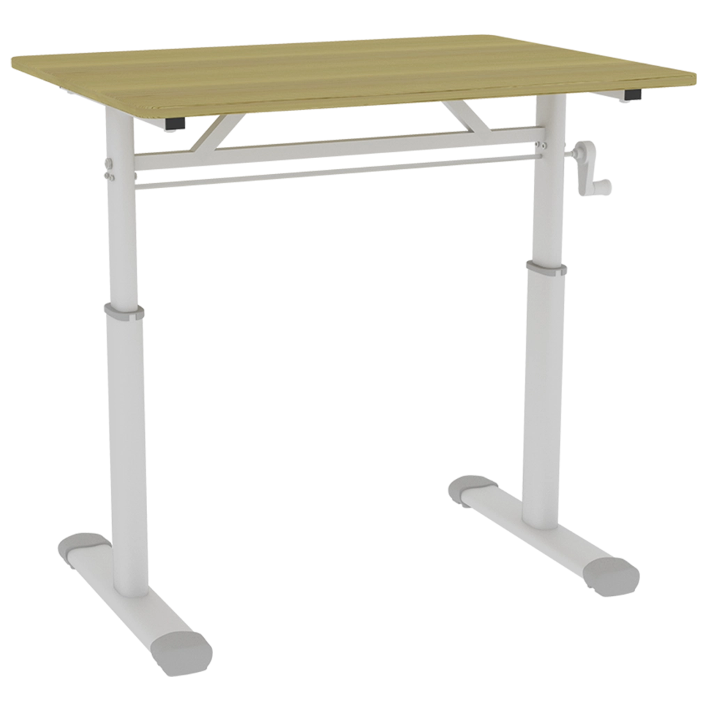 Scrivania regolabile in altezza 80x60 cm legno e metallo per smart working