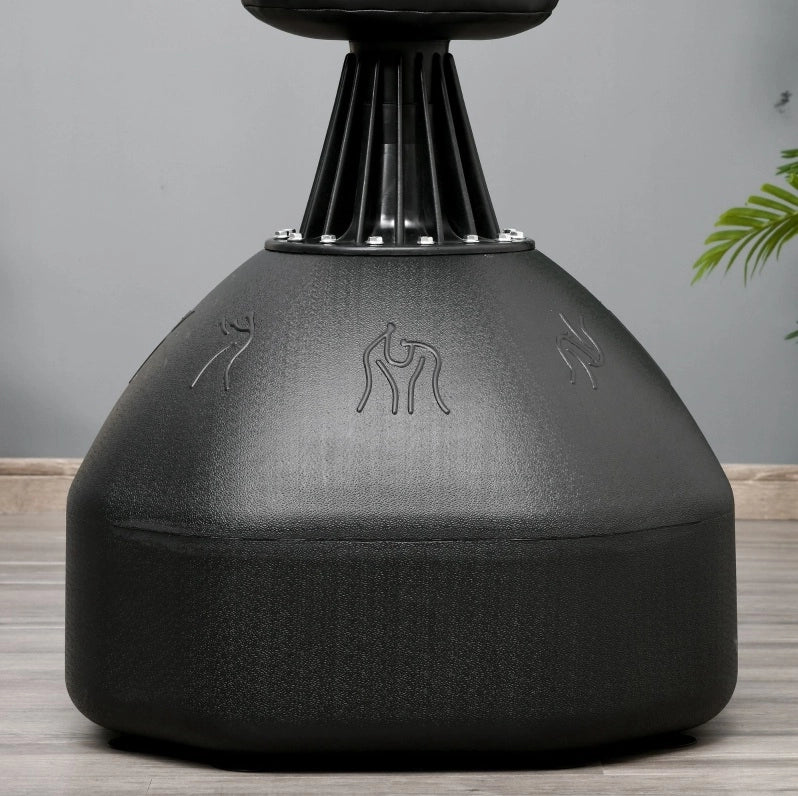 Sacco da Boxe Stabile 180 cm con Base Riempibile e Design Umanoide Nero