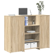 Banco Reception Rovere Sonoma 135x50x103,5 cm Legno Multistrato 3324189