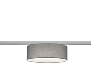 Plafoniera Interno Rotonda 2 Luci 6W Hotel Tessuto Grigio Duoline GD Trio