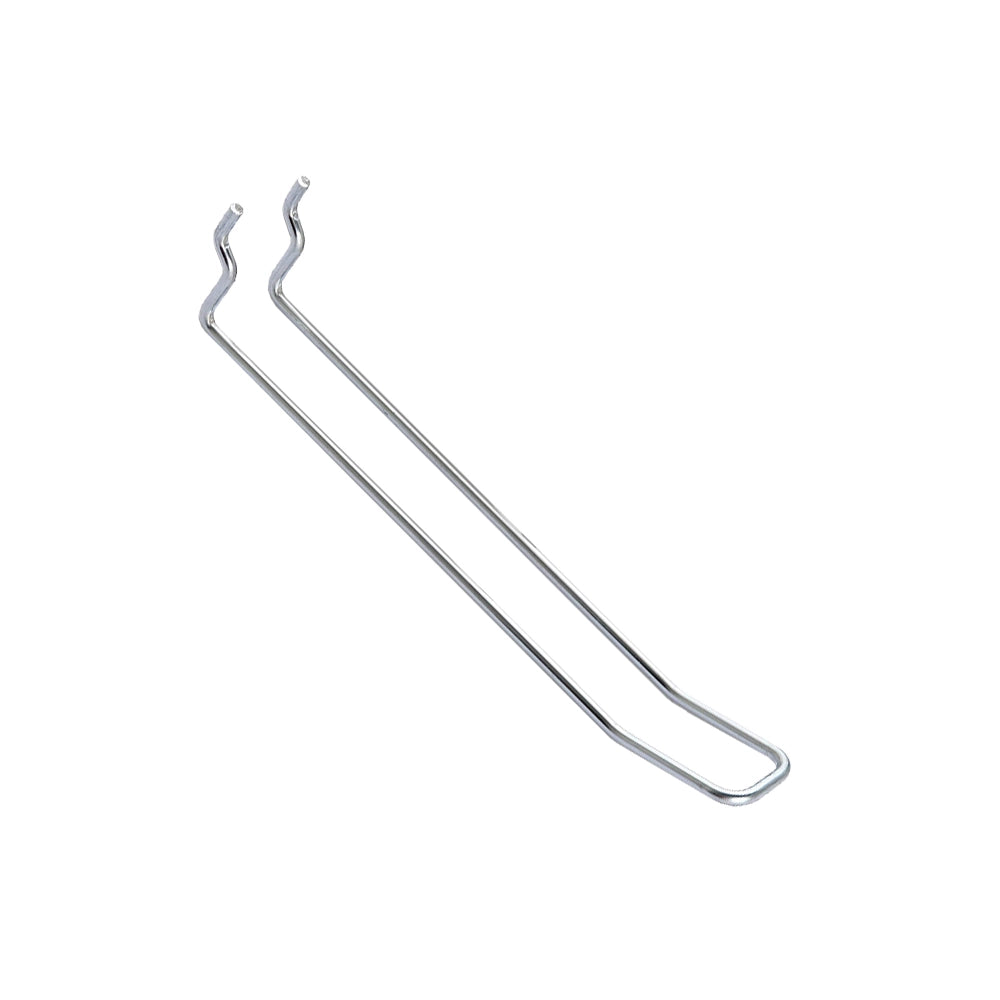 GANCIO PER PANNELLO FORATO TIPO 'DOPPIO' 15 cm - 50 pezzi