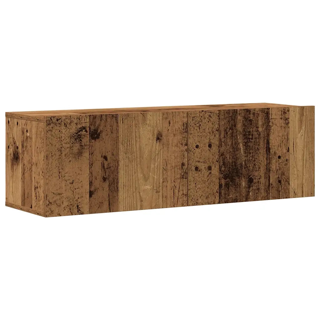Set Mobile TV 7 pz Montato a Parete Legno Antico in Truciolato 3329139
