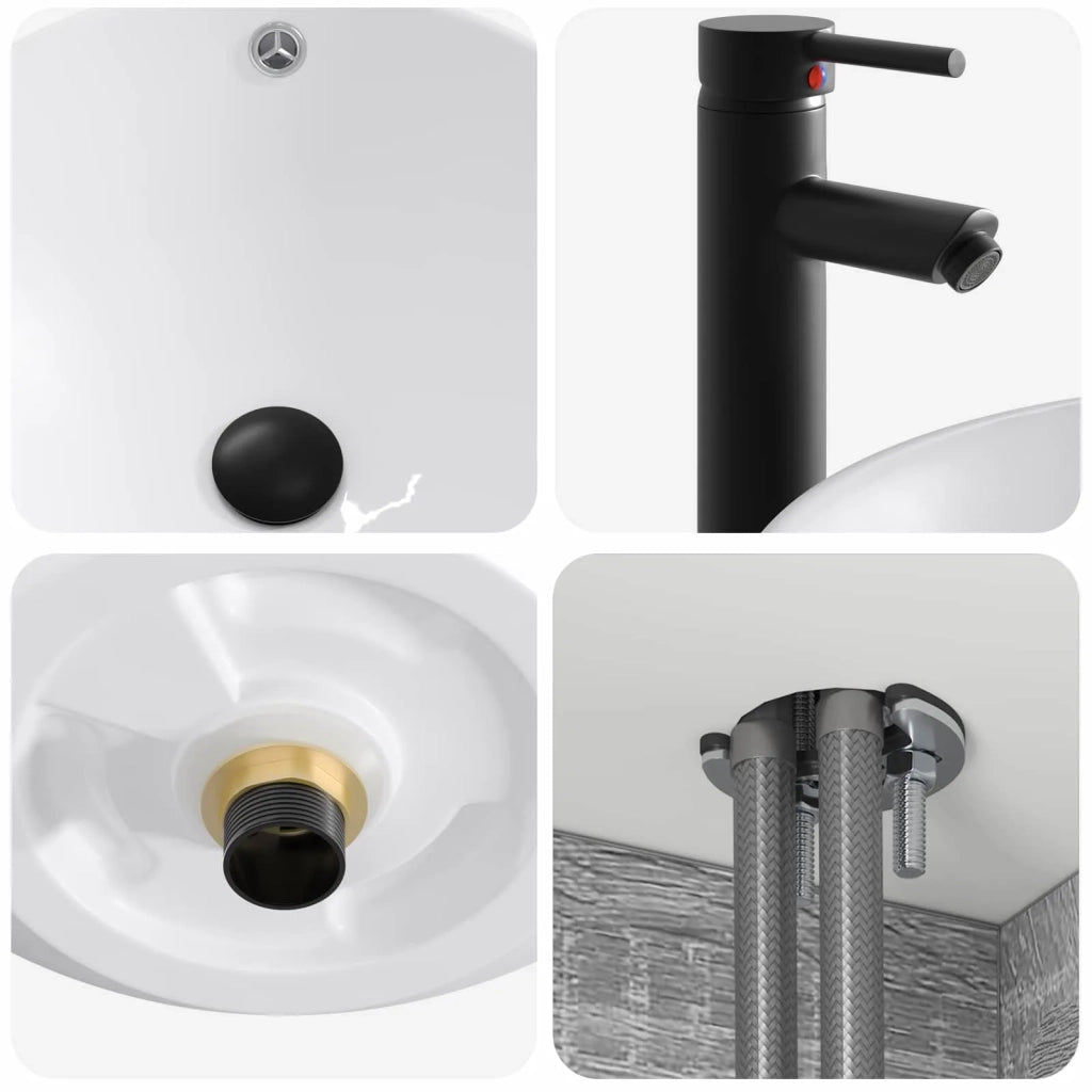 Mobile lavabo da parete Sonoma grigio 39 x 41 x 64,5 cm 890558
