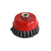 Spazzola a tazza fili acciaio a mazzetti ritorti smerigliatrice UTILIA  M14x2.1 - 75 e 100 mm 75 MM