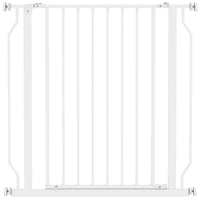 Cancelletto di Sicurezza per Cani e Gatti Estensibile 75-85x76cm Acciaio Bianco