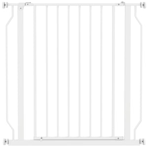 Cancelletto di Sicurezza per Cani e Gatti Estensibile 75-85x76cm Acciaio Bianco