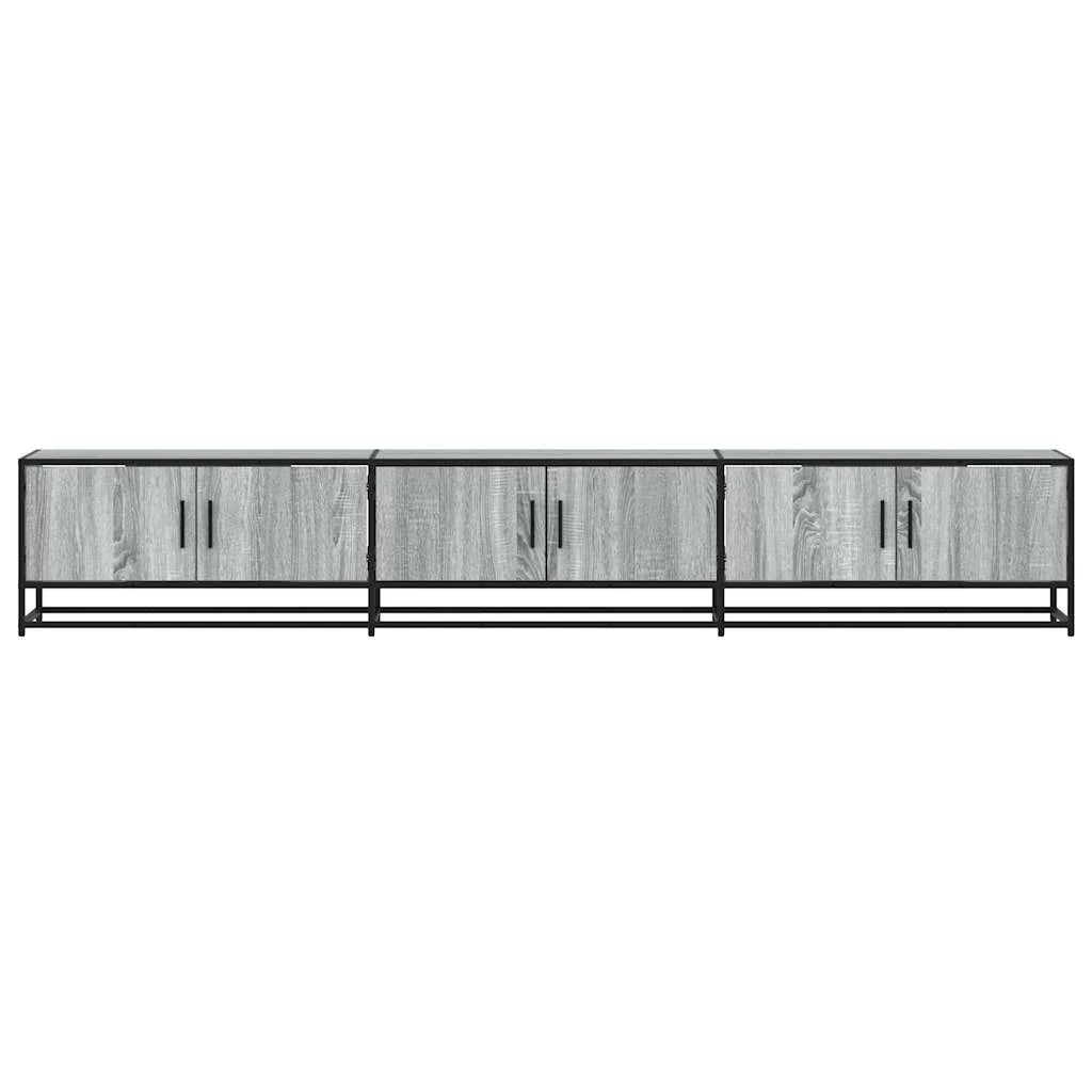 Mobile TV multimediale mensola TV credenza TV sala da pranzo soggiorno camera da letto Sonoma 240 x 35 x 41 cm legno ingegnerizzato grigio 02_0028442
