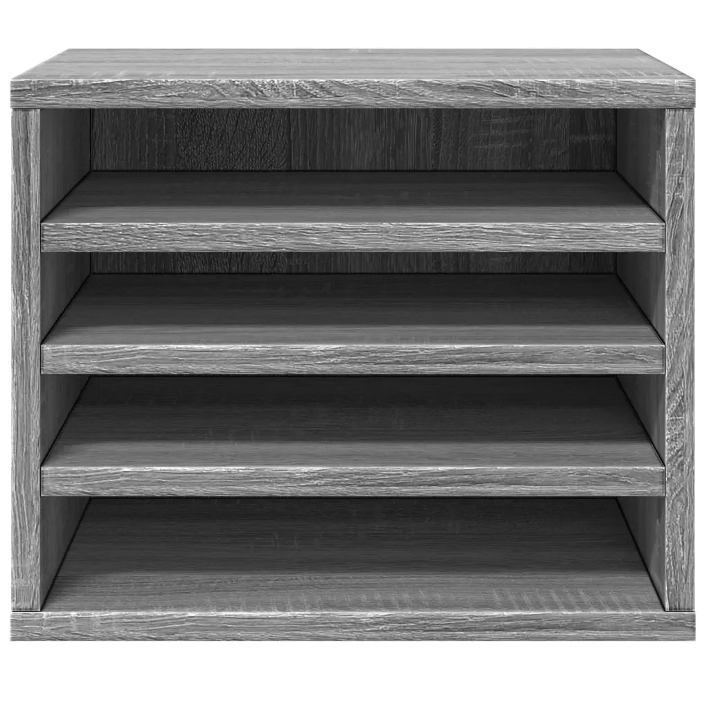 Organizer Scrivania Grigio Sonoma 36x26x29,5 Legno Multistrato 848050