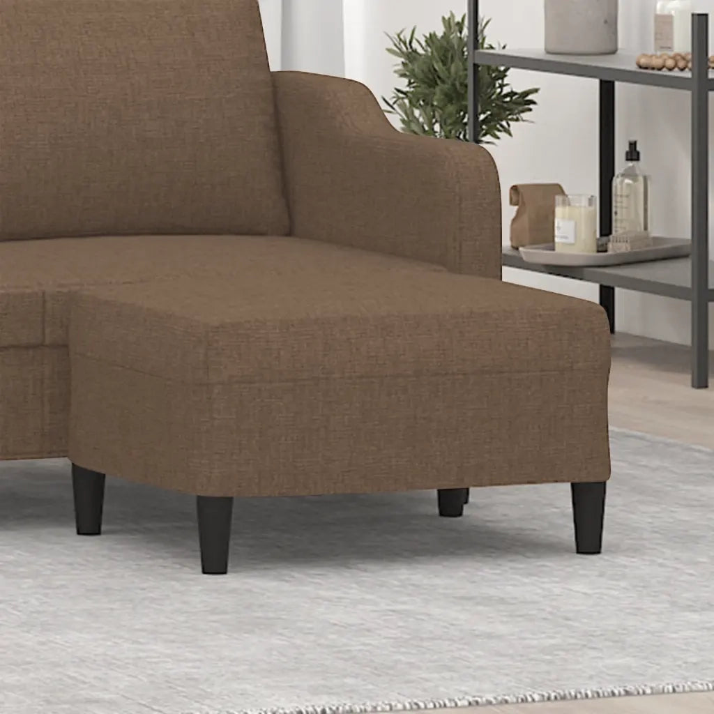 Poggiapiedi Marrone 70x55x41 cm in Tessuto