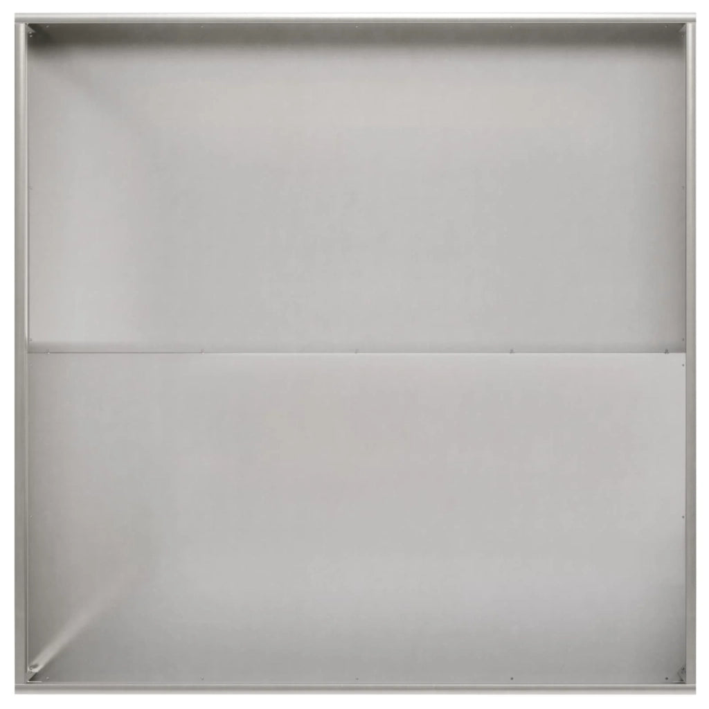 Vaso da giardino 2 pz Argento 80 x 80 x 20 cm Acciaio Inox 8005017