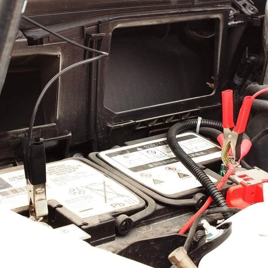 Klemme per batteria con isolante per auto, 50 A, isolata, coperchio di rame, cavo rossoblu, per batterie di avviamento.