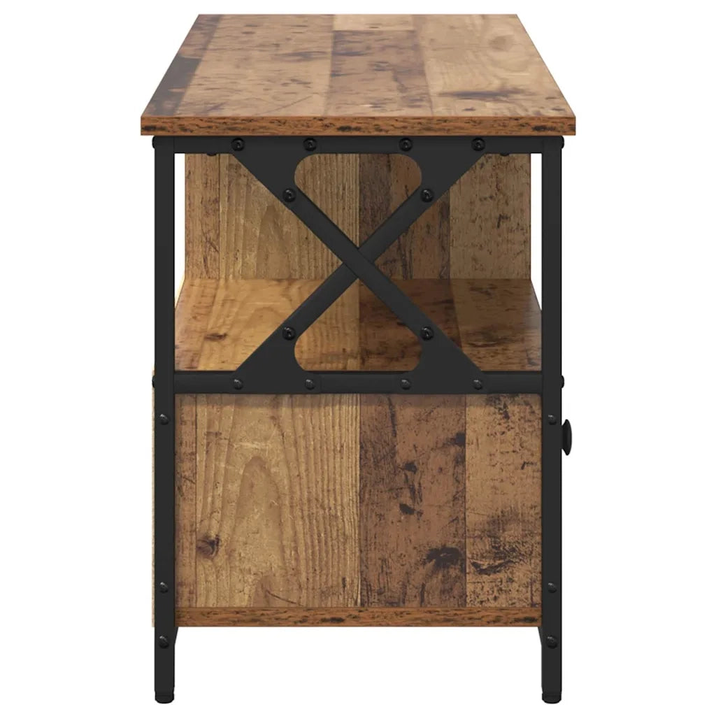 Mobile TV con cassetto-Credenza TV-Console TV Legno vecchio 90 x 33 x 45 cm