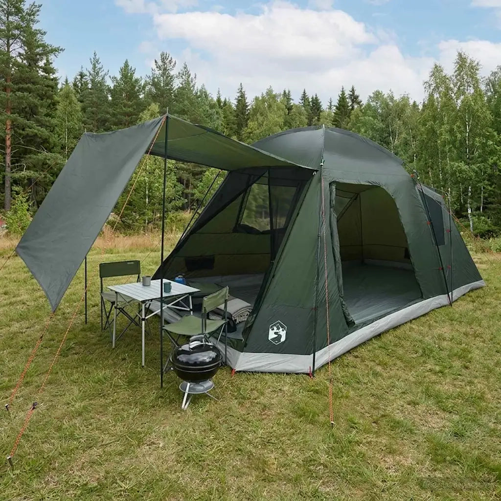 Tenda Capanna Verde militare 8 persone Poliestere e Acciaio 42028578