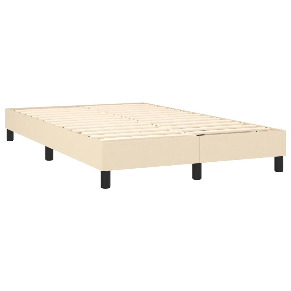 Letto a Molle con Materasso e LED Crema 120x200cm in Tessuto 3133146