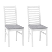 Set di 2 sedie da pranzo imbottite 41 x 52,5 x 93,5 cm comfort ottimale stile rustico legno bianco 20_0012441