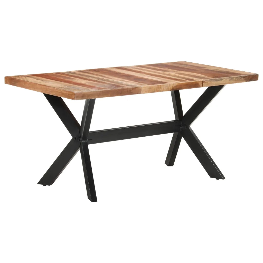 Tavolo da Pranzo 160x80x75 cm Legno Massello con Finitura Miele cod mxl 11951