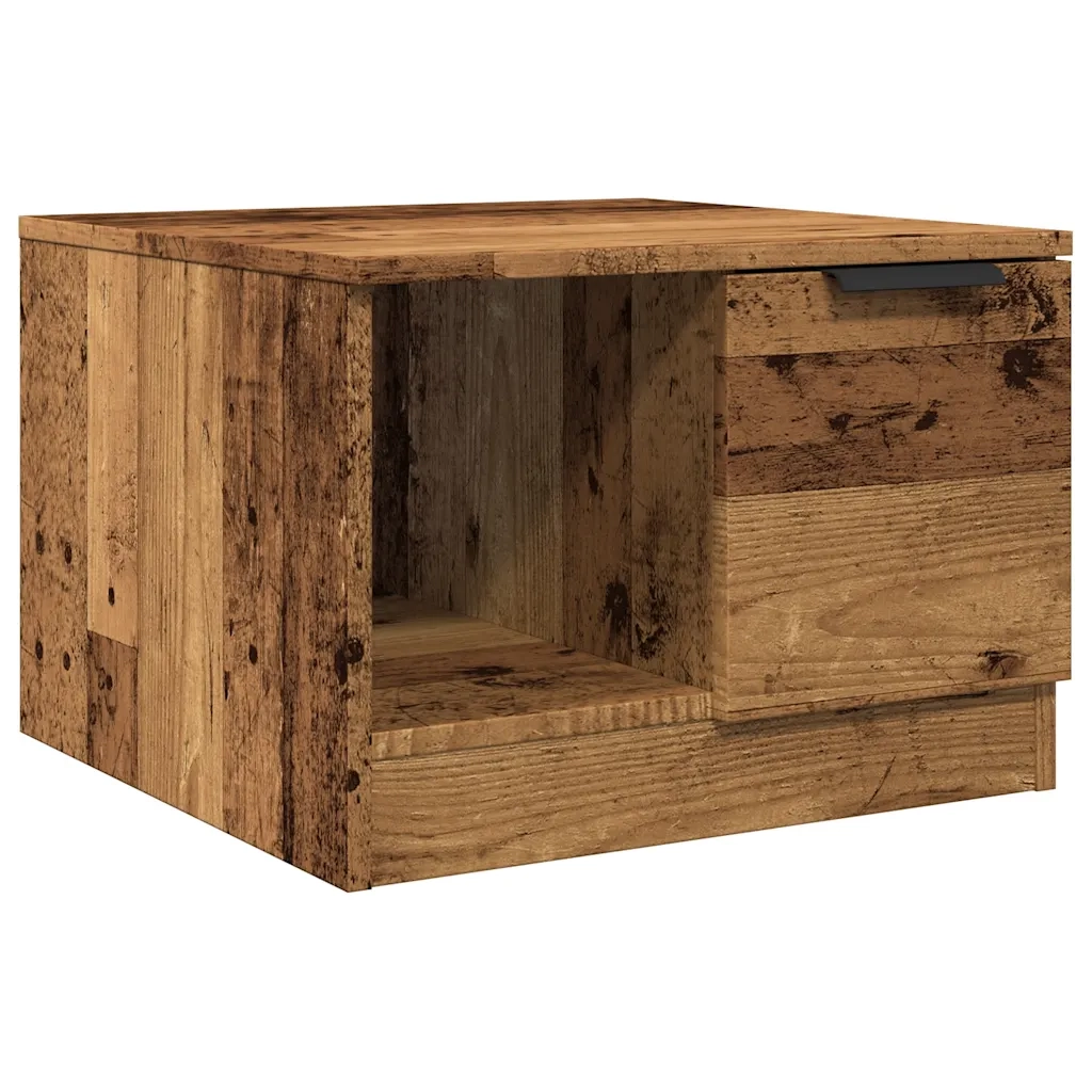 Tavolino da Salotto-Tavolino da soggiorno-Tavolo Legno Antico 50x50x36 cm Legno Multistrato