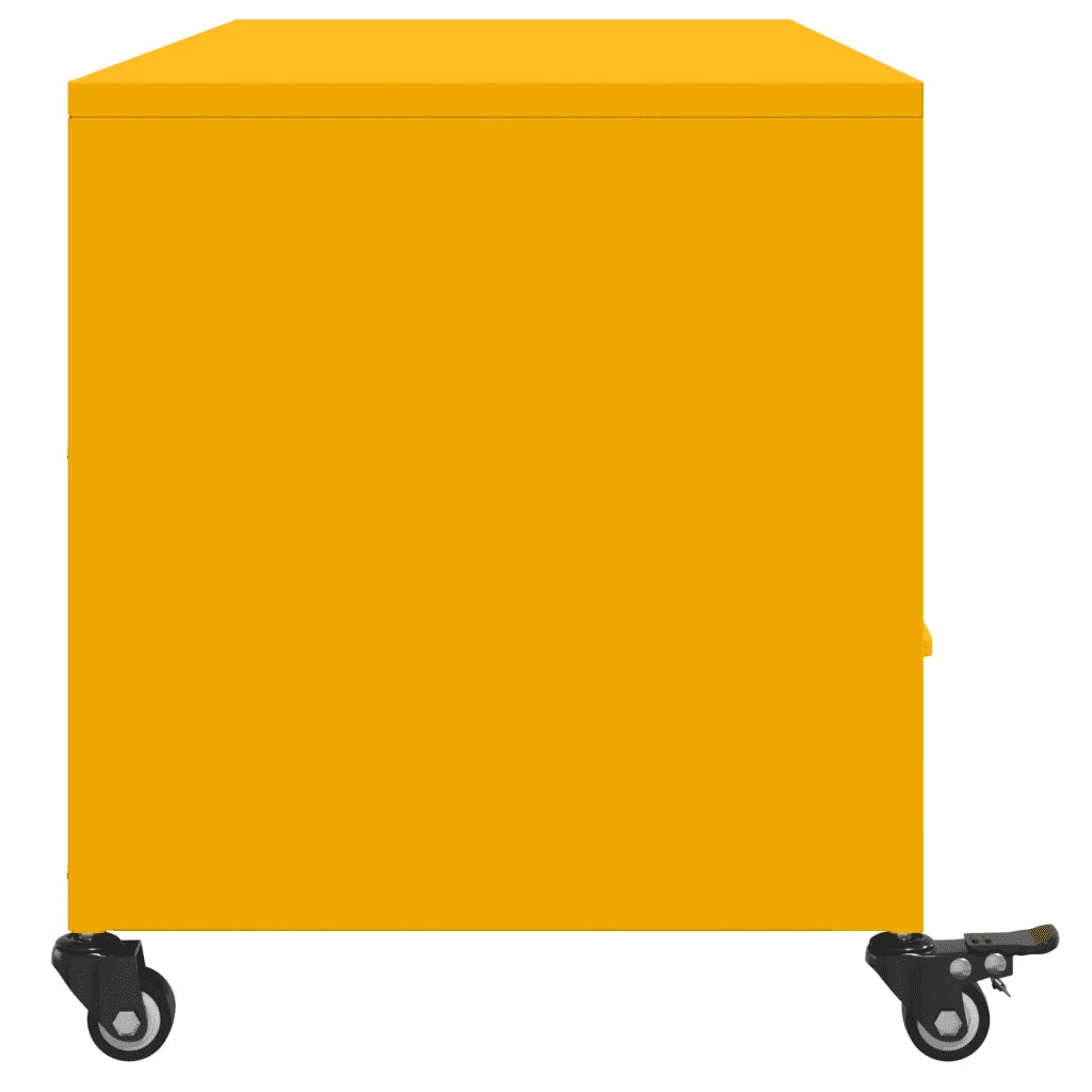 Mobile TV Giallo Senape 100,5x39x43,5 cm in Acciaio 846695