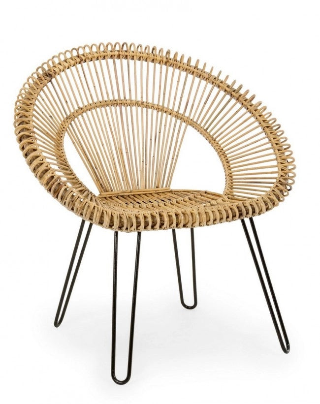 Set 4 Poltrone 83x64x89h cm Esteban Naturale