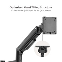 Braccio monitor da scrivania Supporto per schermi da 17 a 49" conforme a VESA, con molla a gas