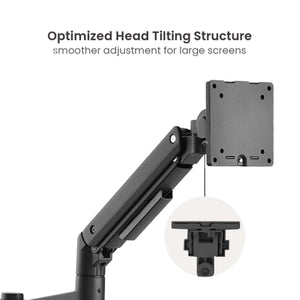 Braccio monitor da scrivania Supporto per schermi da 17 a 49" conforme a VESA, con molla a gas