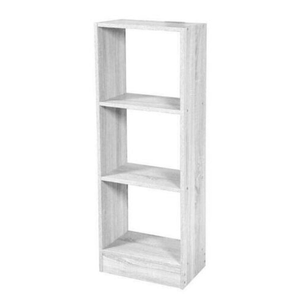 Trade Shop - Libreria 3 Ripiani Scaffale 105x40x24cm Mensole In Legno Bianco Moderno 768934 -