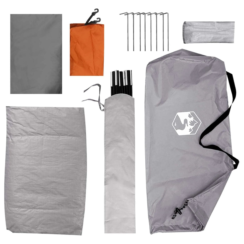 Tenda da campeggio con tetto Grigio e arancione 2 persone 42028644