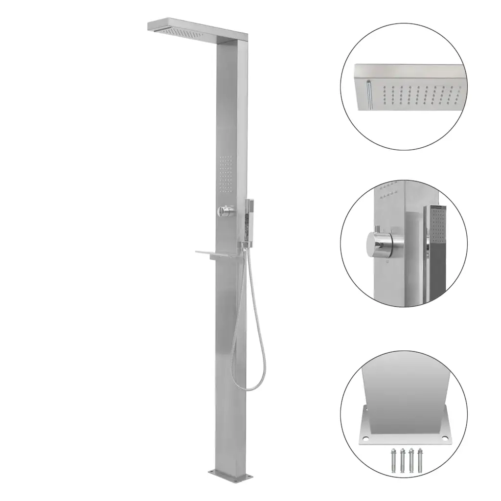 Doccia da Giardino in Acciaio Inox Quadrata cod mxl 48426