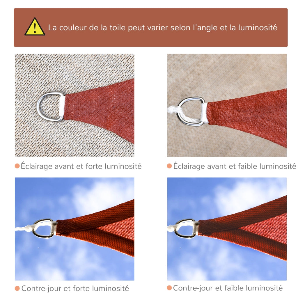 Telo ombreggiante rettangolare ¨C zephmum ¨C 4x6m terracotta HDPE