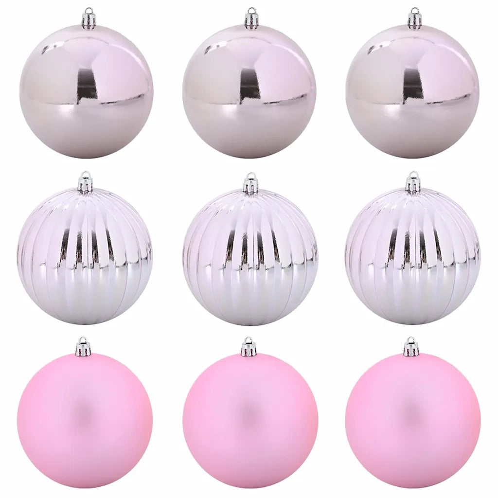 Set di palline di Natale XL 9 pz Rosa Plastica CFW3594127
