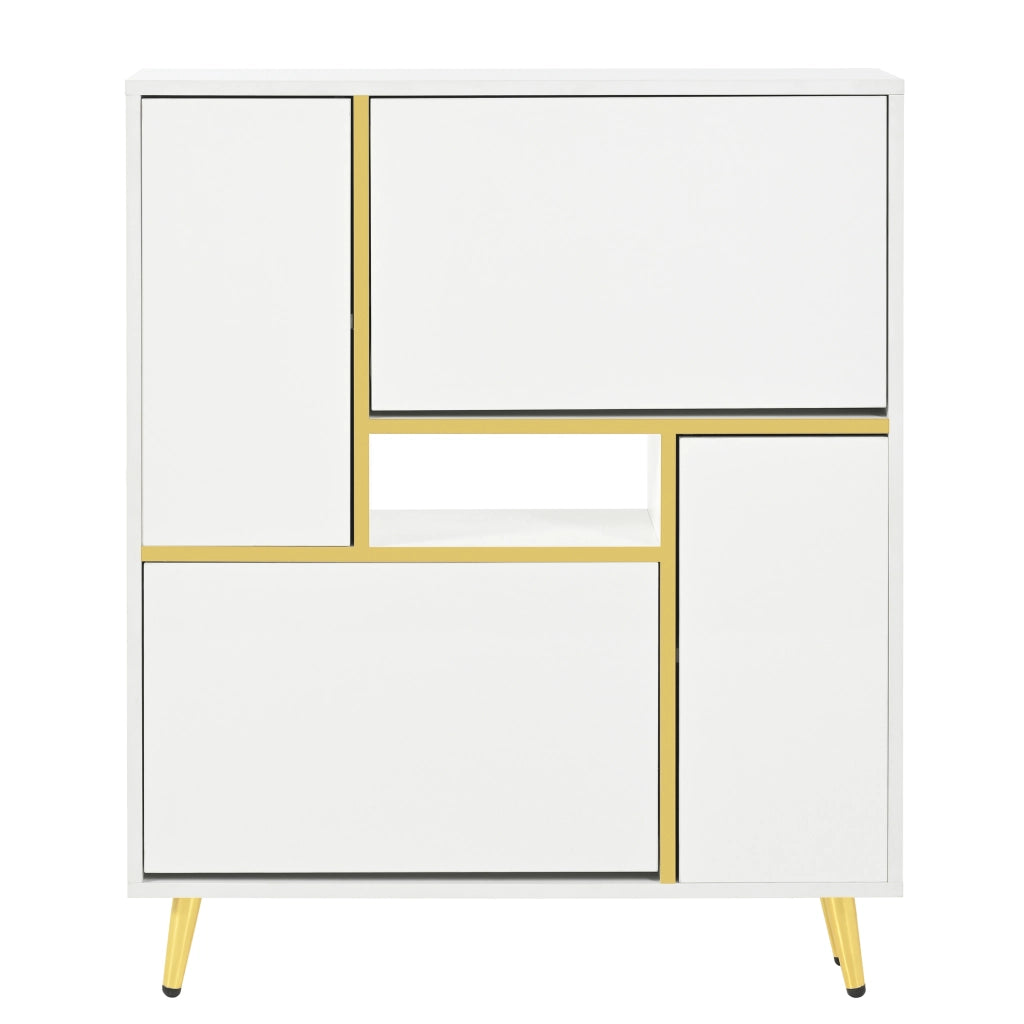 Scarpiera con 2 Ante e Ripiani Regolabili; LED Controllato da Applicazione; Ingresso; 80×25×96 cm