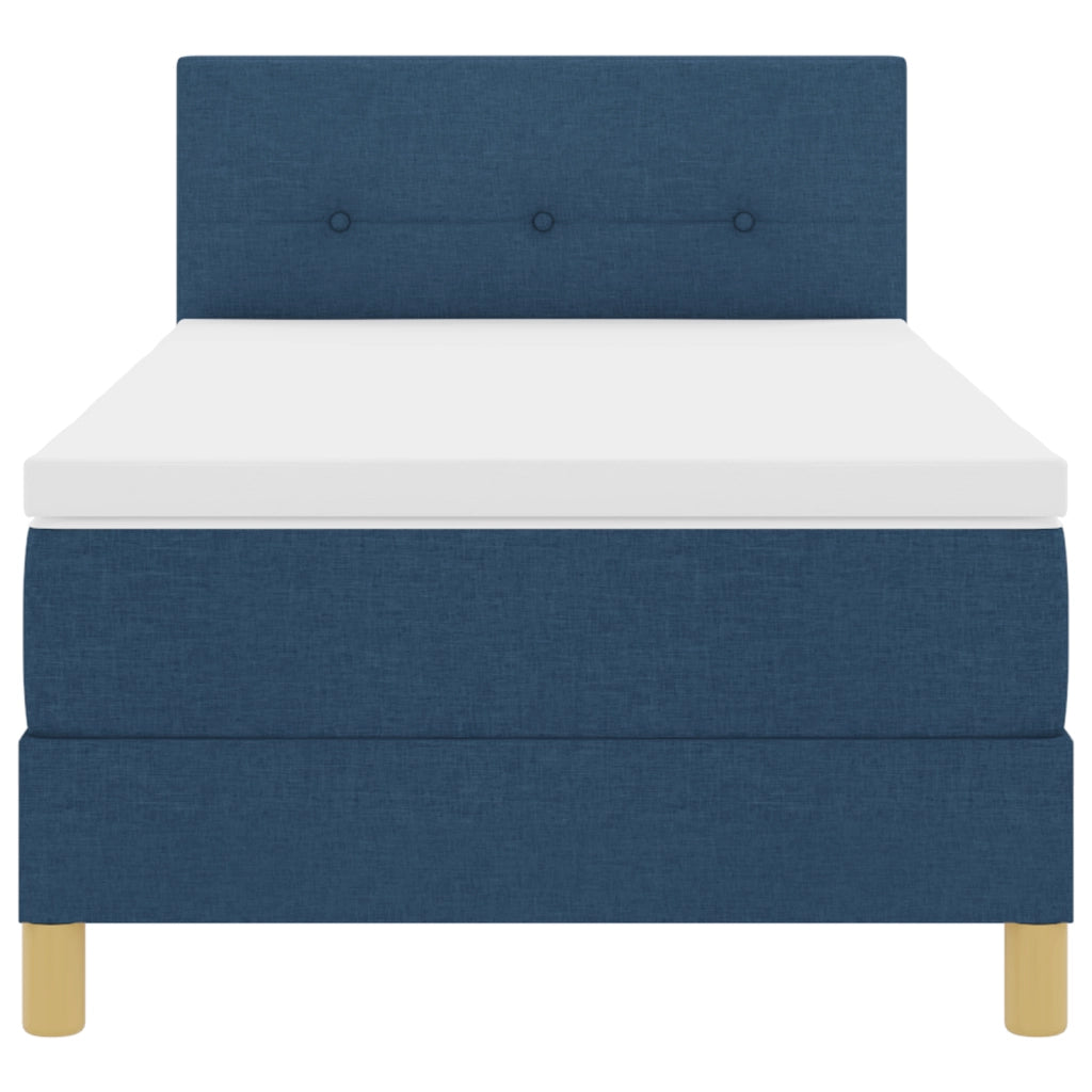 Letto a Molle con Materasso & LED Blu 90x190 cm Tessuto