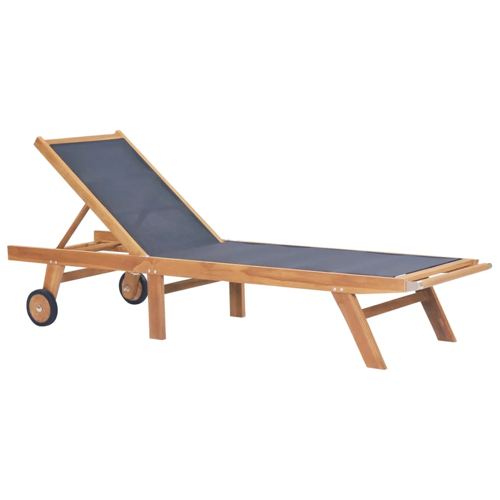 Lettini prendisole pieghevoli con ruote 2 pezzi teak e textilene 02_0011955