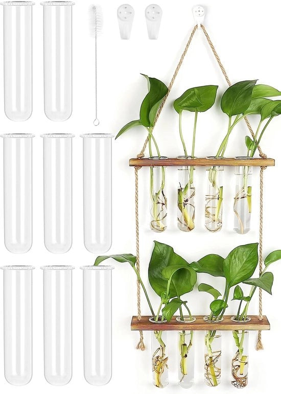 Stazione di Propagazione per Piante a Sospensione - Decorativa - Set da 9 - Vetro di Alta Qualità