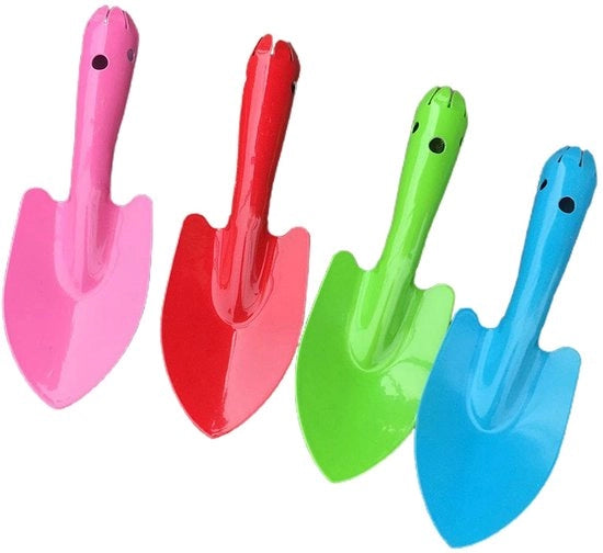 Mini Set di Scopa Metallica Colorata - Ideale per Bambini - Scopa per Giardino - Set di Scopa Colorata - Adatto per Spiaggia e Giardino - 4 pezzi