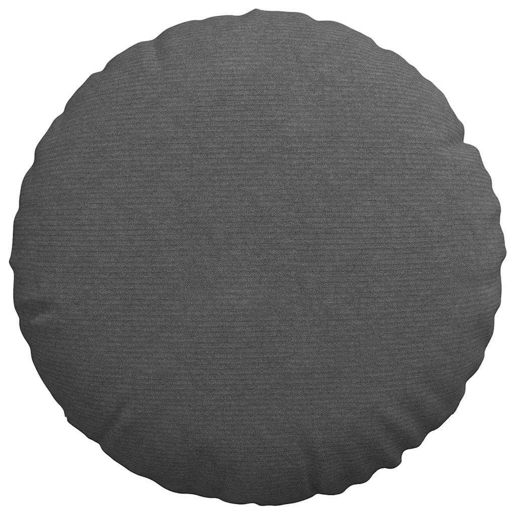 Cuscini per Seduta 2 pcs Grigio scuro Ø 80 cm Tessuto in Cords