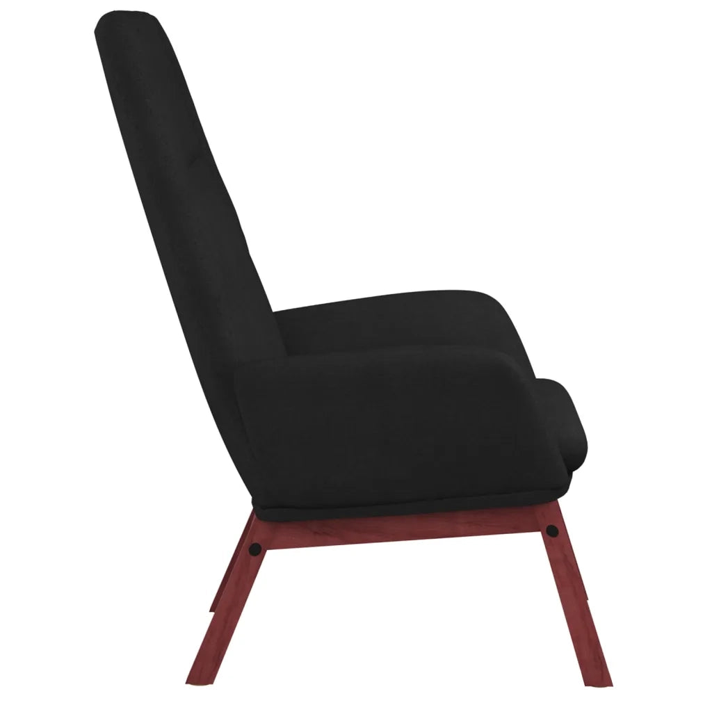 Poltrona Relax con Poggiapiedi Nera in Tessuto cod mxl 14200