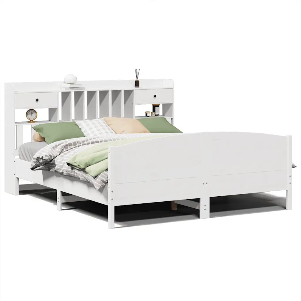 Giroletto con Libreria senza Materasso 180x200 cm in Legno Pino 3323135