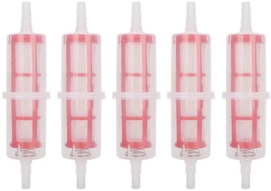 Set di filtri per carburante di alta qualità a 5 pezzi - Filtro per carburante rapido - Filtro per benzina - Filtro per forklift - Sonda 8 mm/10 mm - Materiali di alta qualità - Kit di filtri