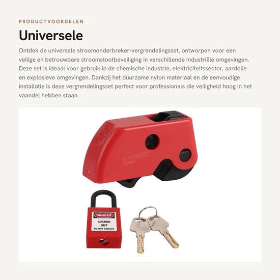 Impianto di interruzione di corrente universale con blocco - Sicuro - Compattato e facile da installare - In nylon - Protezione contro scosse elettriche - Adatto per...
