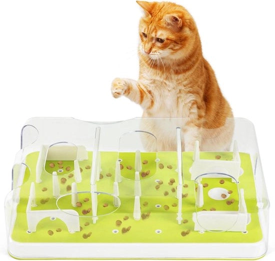 Stazione di Alimentazione per Gatti - Giocattolo Interattivo e Intellegente per Gatti