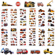 Etichette per Graafmachine 12 Fogli - Stickers 3D per Veicoli - Camion Stickers - Trattore Stickers - Multicolore - Materiale EVA Spugna - Etichette per Veicoli