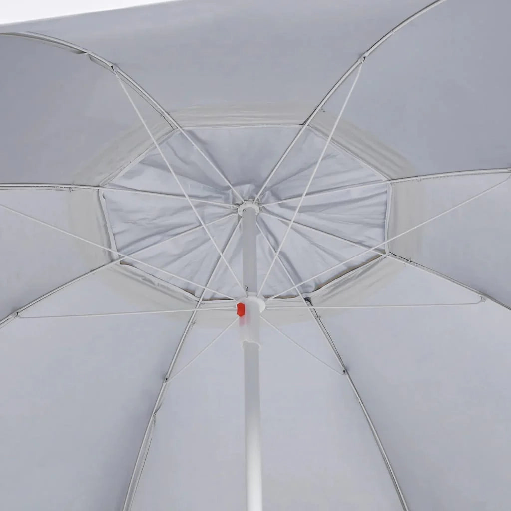 Ombrellone da spiaggia con pannelli laterali 215 cm colore sabbia 02_0008380