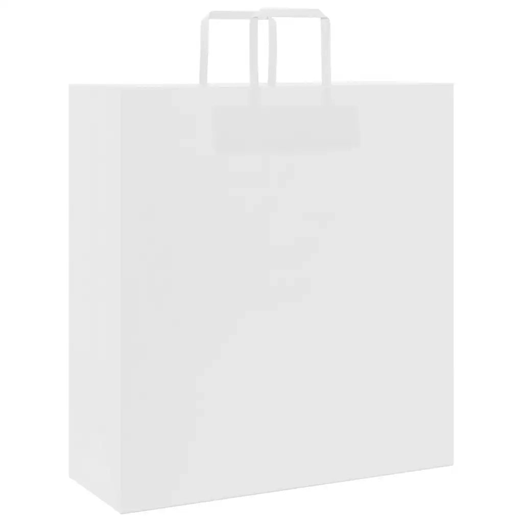 Sacchetti di Carta 250 pz con Manici Bianchi 45x17x48 cm