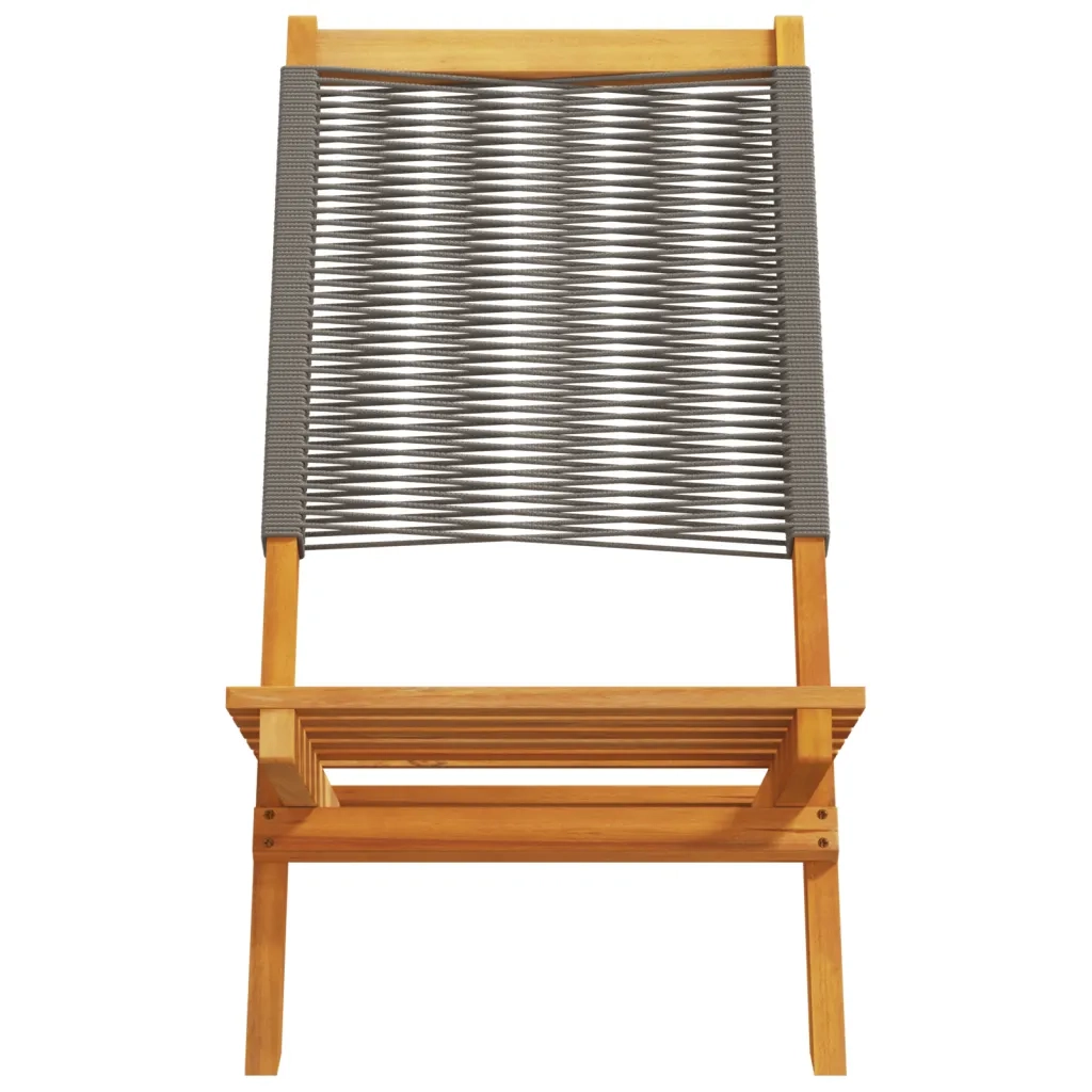 Sedie da Giardino Pieghevoli 8pz Grigie Legno Massello Acacia 3214633
