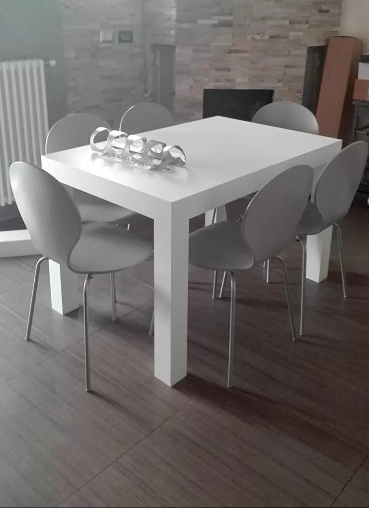 Tavolo rettangolare allungabile bianco misure l.160 p.90 h.77 (657) - Mobili 2G