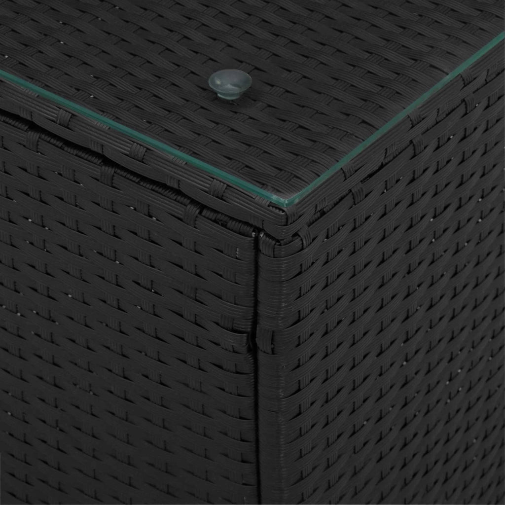 Tavolo laterale Nero polyrattan
