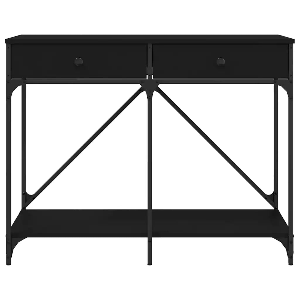 Tavolino Consolle Nero 100x39x78,5 cm in Legno Multistrato 835484